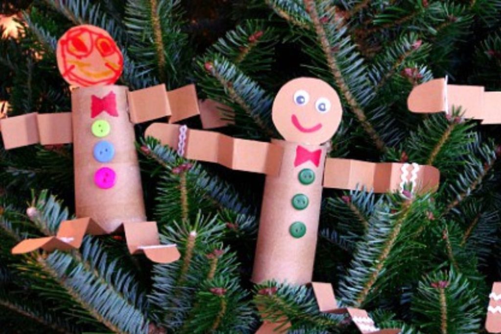 Christmas Crafts To Try With Kids - Gingerbread Men Toilet Paper Roll