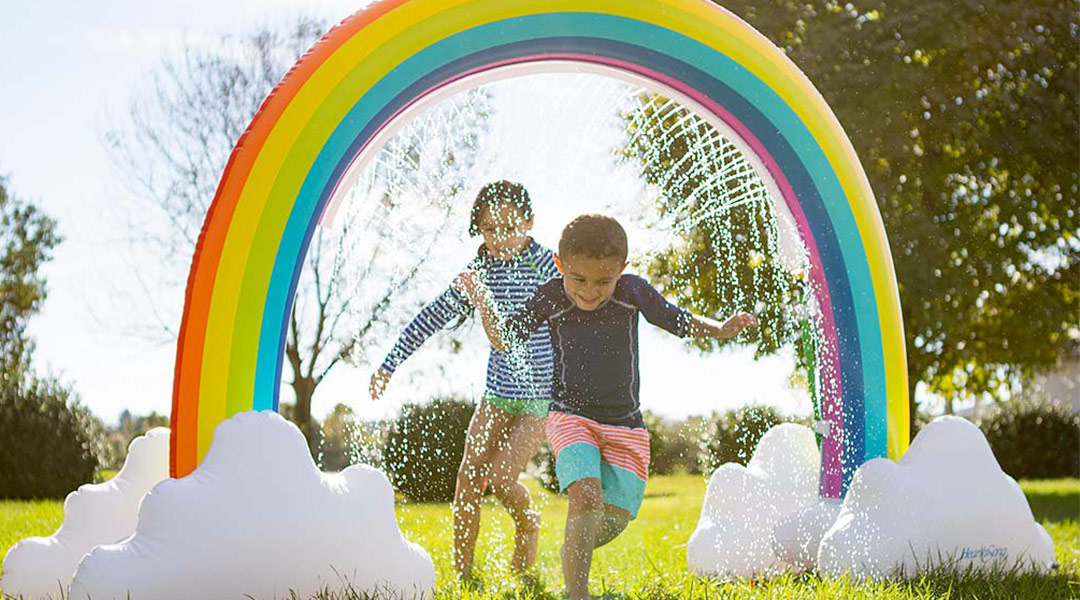 Happyland Rainbow Pool Kids Inflatable Paddling Pool Summer Garden Fun Toys 