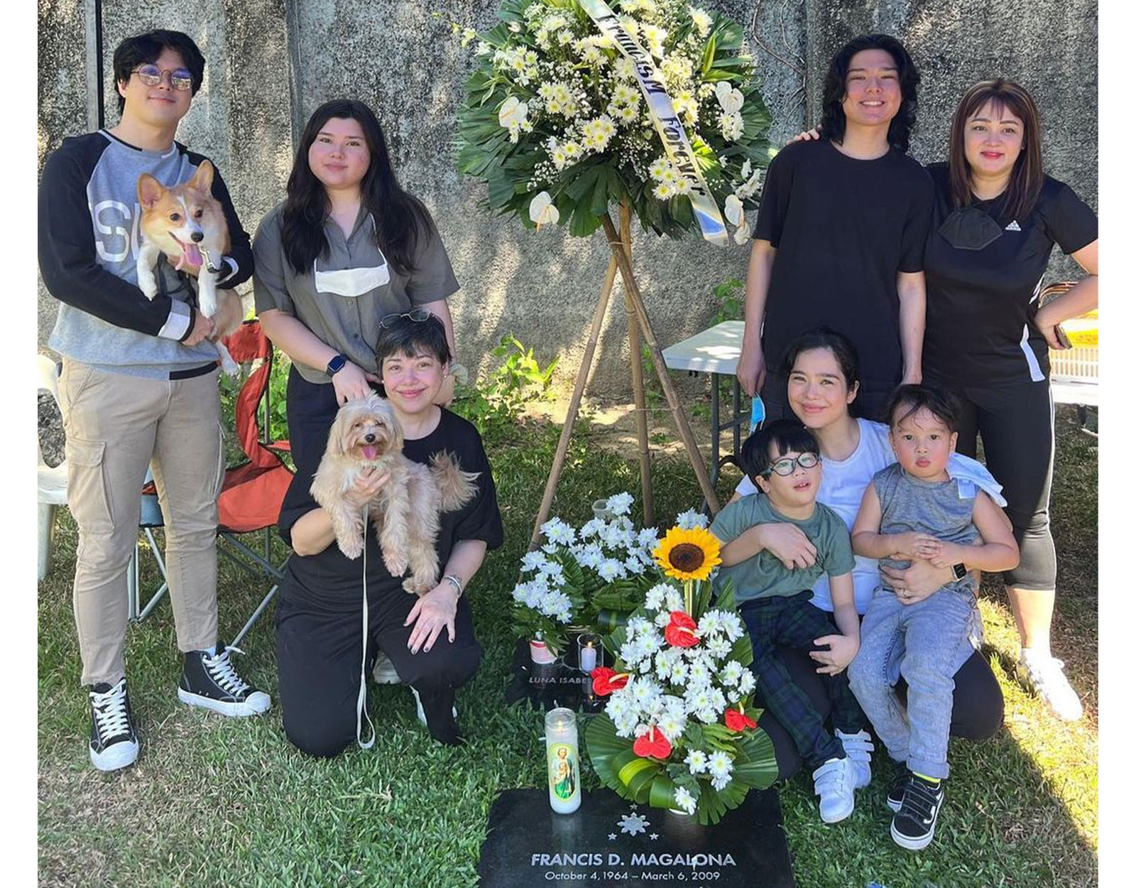 Pia and the Magalona Siblings Visit Francis Magalona's Grave